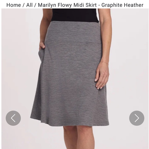 Brand New Merino Light Brown Marilyn Midi skirt - Picture 3 of 3